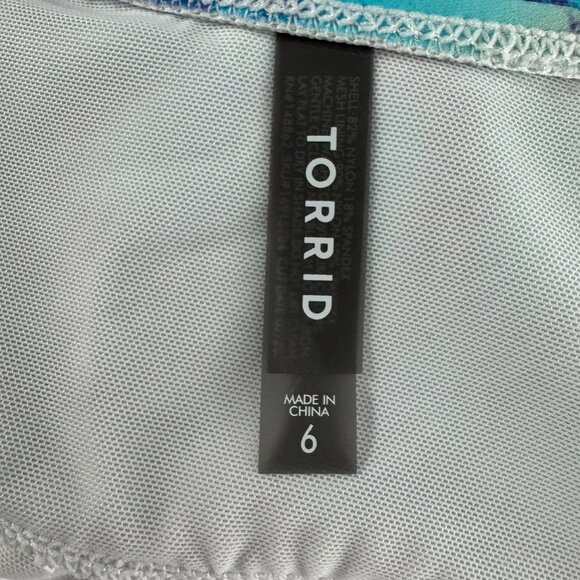 Torrid Tie Dye Swim Dress One Piece Swimsuit 6X Colorful Beach SW-2114 - Picture 7 of 8